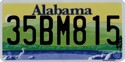 AL license plate 35BM815