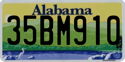 AL license plate 35BM910