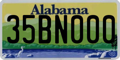 AL license plate 35BN000