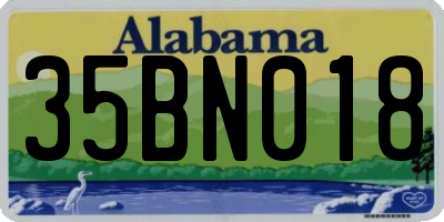 AL license plate 35BN018
