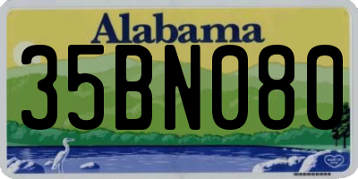 AL license plate 35BN080