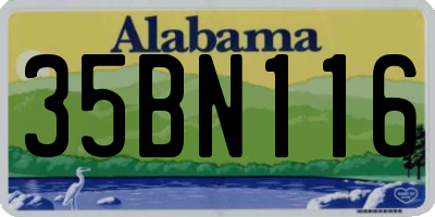 AL license plate 35BN116