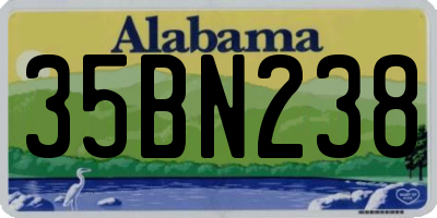 AL license plate 35BN238