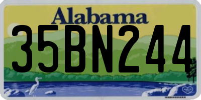AL license plate 35BN244