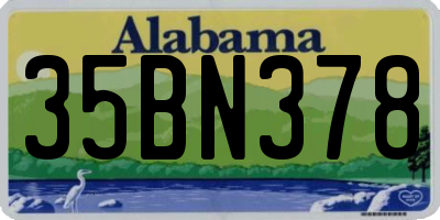 AL license plate 35BN378