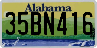 AL license plate 35BN416
