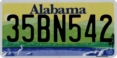 AL license plate 35BN542
