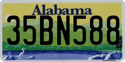 AL license plate 35BN588