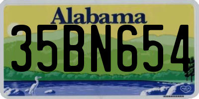 AL license plate 35BN654
