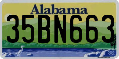 AL license plate 35BN663