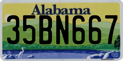 AL license plate 35BN667
