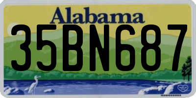 AL license plate 35BN687
