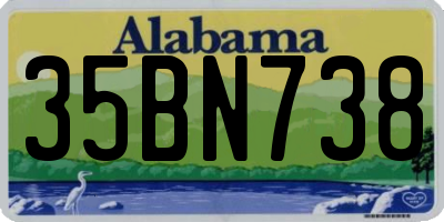 AL license plate 35BN738