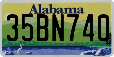 AL license plate 35BN740
