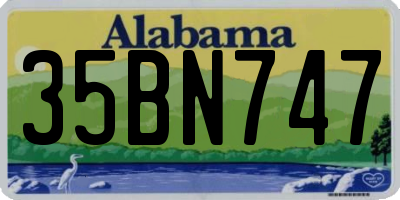AL license plate 35BN747