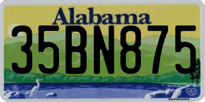 AL license plate 35BN875