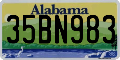 AL license plate 35BN983