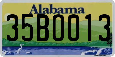 AL license plate 35BO013