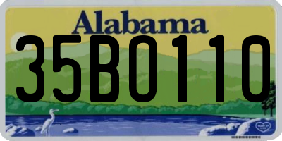 AL license plate 35BO110