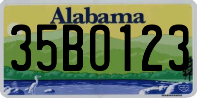 AL license plate 35BO123