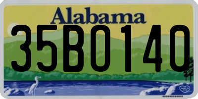 AL license plate 35BO140