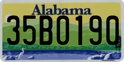 AL license plate 35BO190
