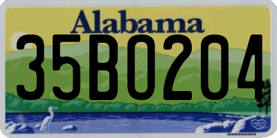AL license plate 35BO204