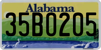 AL license plate 35BO205