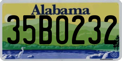 AL license plate 35BO232