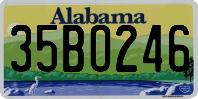 AL license plate 35BO246