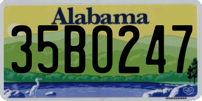 AL license plate 35BO247