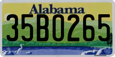 AL license plate 35BO265