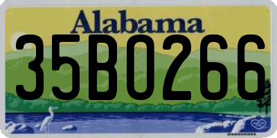 AL license plate 35BO266