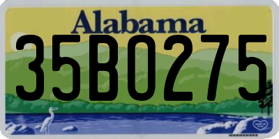 AL license plate 35BO275