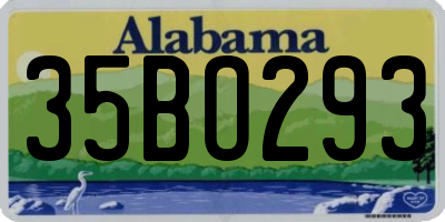 AL license plate 35BO293