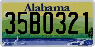 AL license plate 35BO321