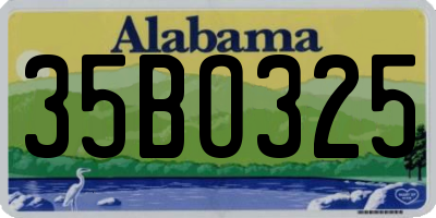AL license plate 35BO325