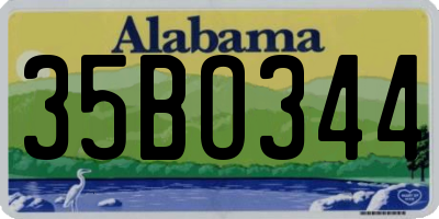 AL license plate 35BO344