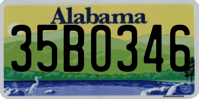 AL license plate 35BO346