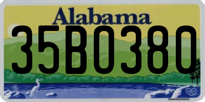 AL license plate 35BO380