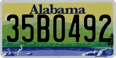 AL license plate 35BO492