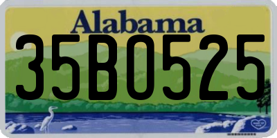 AL license plate 35BO525
