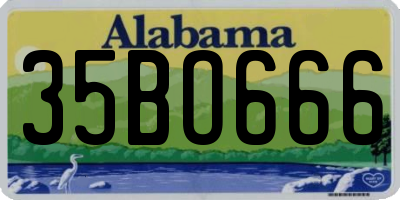 AL license plate 35BO666
