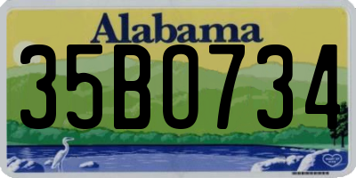 AL license plate 35BO734