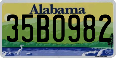 AL license plate 35BO982