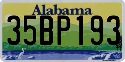 AL license plate 35BP193