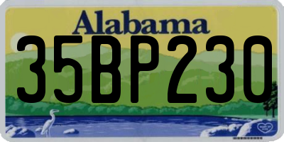 AL license plate 35BP230