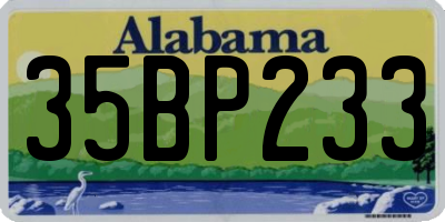AL license plate 35BP233