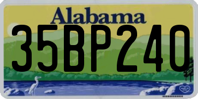 AL license plate 35BP240