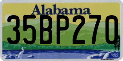 AL license plate 35BP270